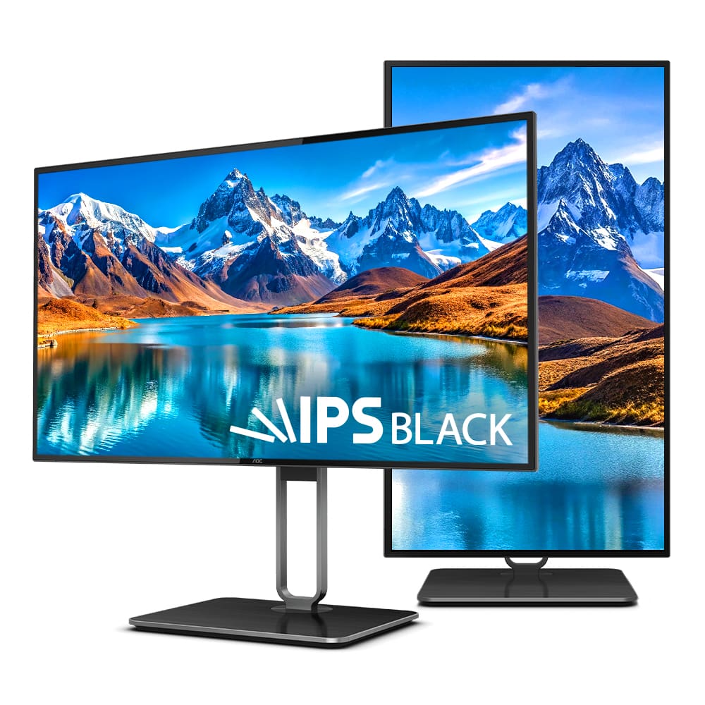 알파스캔 AOC U27U2DP 나노 IPS 블랙 도킹스테이션 HDR 400 피벗 무결점 4K UHD 모니터