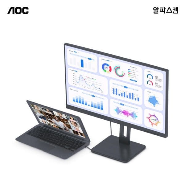 알파스캔, 27인치 QHD USB-C 원 케이블 도킹스테이션 모니터 출시
